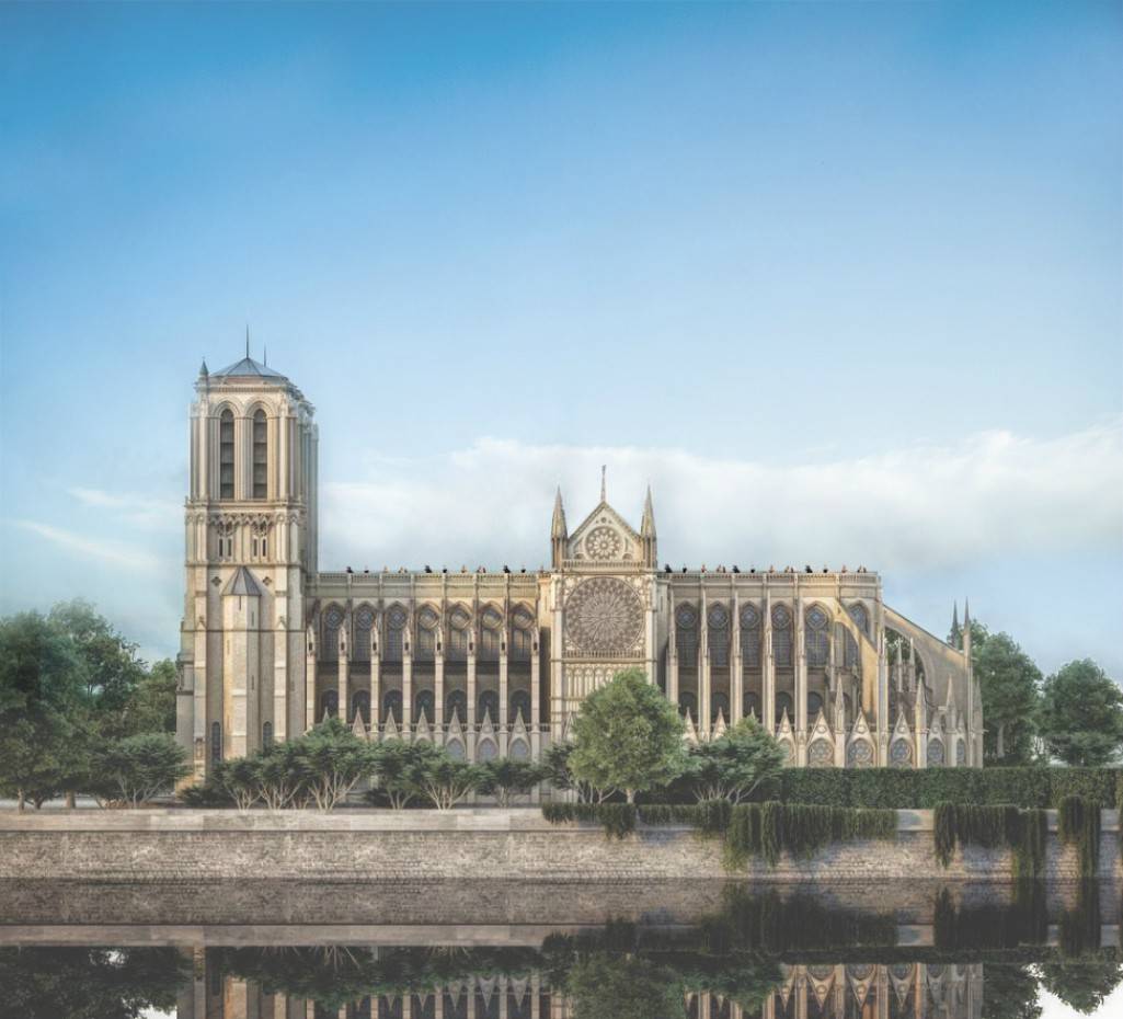 Notre Dame París UN TECHO PLANO